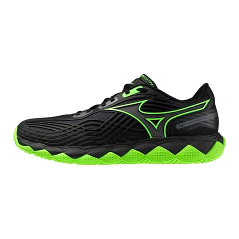 Mizuno Wave Enforce Tour 2 All Court Men's Racquet Sports Shoe, Black-Glowing Apple, US Mens 9.5