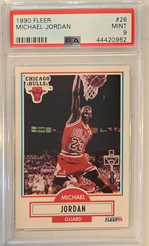 1990 Fleer Michael Jordan #26 – PSA 9 Graded (Cert #44420962) | NBA Basketball Card