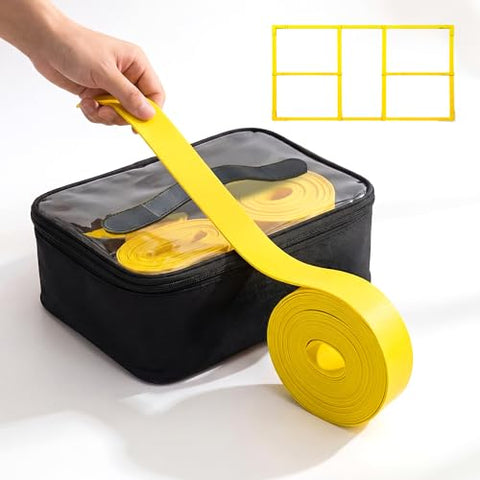 Jisucute Magnetic Portable Pickle Court Marking Kit, Temporary Pickleball Court Lines, Pickleball Court Lines System in Standard Court Dimensions, No Measuring Needed, Net Not Included