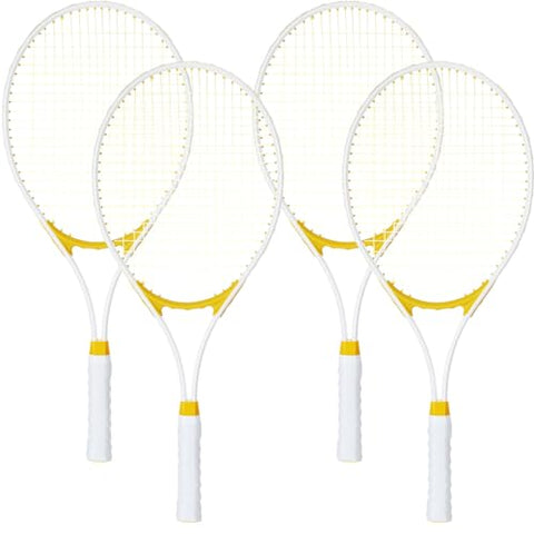 Liliful 4 Pcs Tennis Rackets for Adults Recreational 4 Players 27 Inch Tennis Racquets Lightweight Tennis Rackets Bulk for Women Men Tennis Training and Beginners with Overgrips and Carry Bag