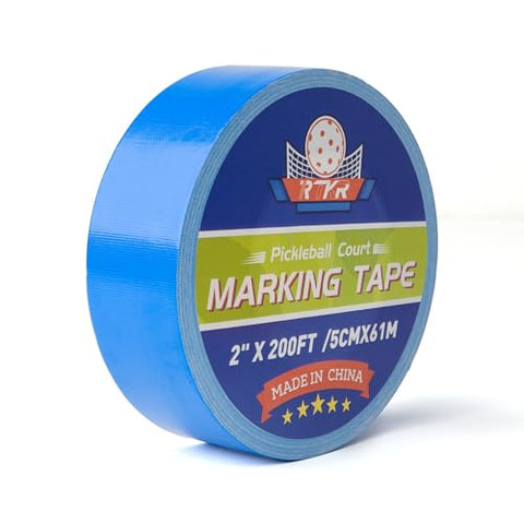 Pickleball Court Tape - 2" x 200 ft Blue Line Marking Kit | Temporary No-Residue Tape | Easy Apply & Remove | Outdoor/Indoor for Courts, Gym, Driveway, Backyard