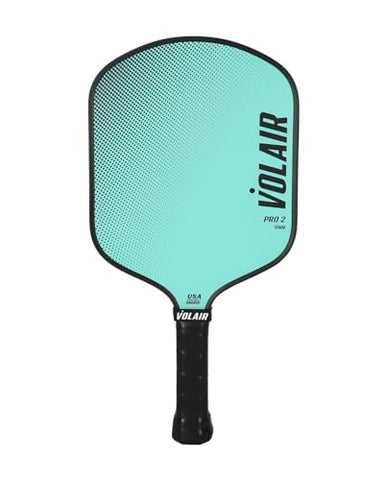 Volair Pro 2 Pickleball Paddle – Widebody Shape, Fiberglass Face, USAP Approved 14mm and 16mm Thickness Options, 8 Color Options (Teal, 16 mm)