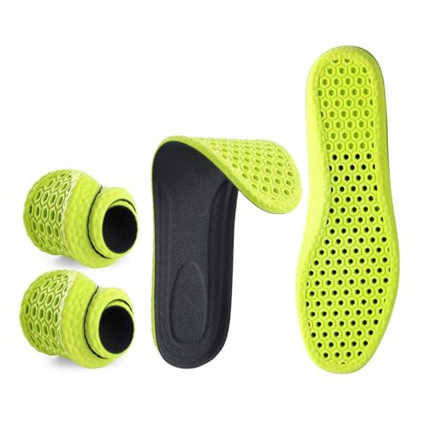 Eimocs 2 Pairs Comfort Insoles for Men/Women, Memory Foam Inserts, Prevent Foot Odor, Providing Great Shock Absorption and Cushioning for Feet Relief,Steppers Insoles