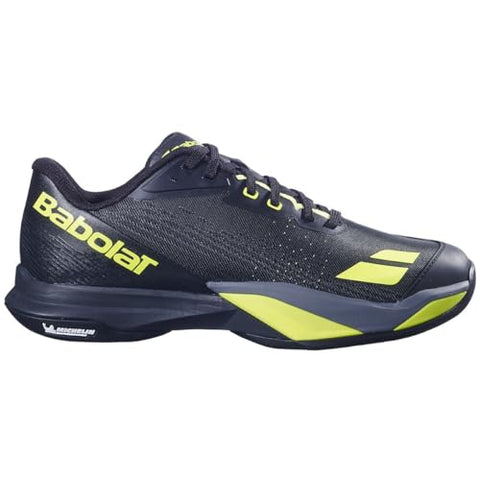 Babolat Men's Jet Mach 4 All Court Tennis Shoes, Black/Aero (Men's US Size 11)