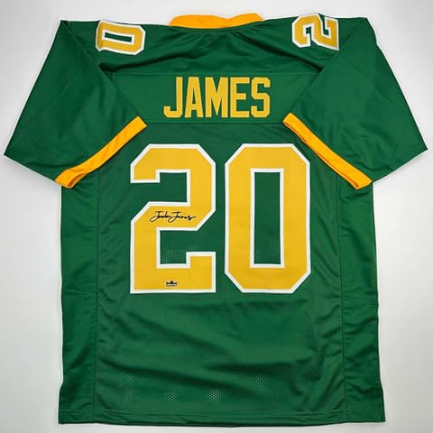 Facsimile Autographed Jordan James Oregon Green Reprint Laser Auto College Football Jersey Size Men's XL