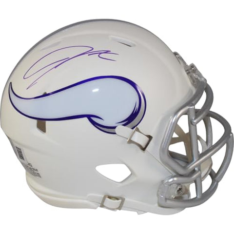 Jordan Addison Autographed Minnesota Mini Helmet 24 Alt Beckett 50968
