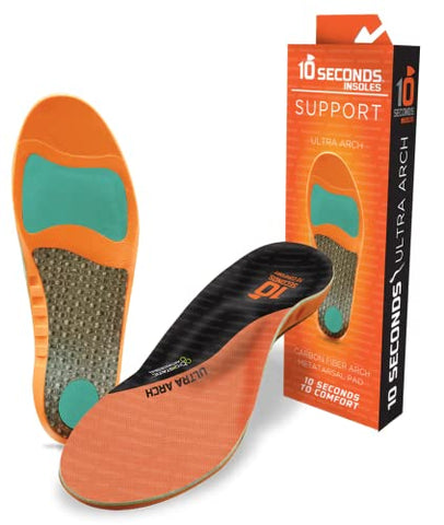 3810 Ultra Arch Support – Foam Cushion Insoles for Men & Women w/Metatarsal Pad, Plantar Fasciitis Relief, Morton's Neuroma Metatarsalgia Orthotics, Heavy Impact Shoe Insert (M 7, W 9)