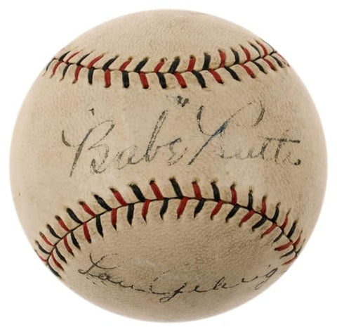 Magnificent Babe Ruth & Lou Gehrig Dual Signed 1927 National League Baseball JSA - Autographed Baseballs