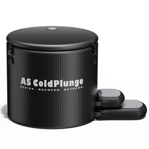 AS ColdPlunge XL Ice Bath Tub for Cold Plunge, 120 Gal Ice Plunge Tub with Insulated Lid, Step Stool, Portable Inflatable Ice Pod Plunge Barrel, Easy Chiller Connection, Cold Therapy Indoor Outdoor