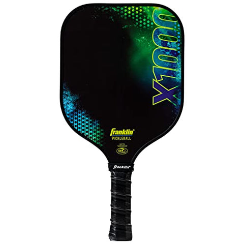 Franklin Sports Pickleball Paddle - X-1000 Polypropylene Core Racket - Official USA Pickleball (USAPA) Approved Paddle - Lightweight Pro Racket - Green - 8mm Thick Core