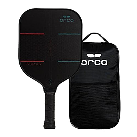 Orca Paddle Co. Predator Pickleball Paddle Set with Nylon Carry Bag - Fiberglass Racket with Anti-Slip Grip, Nomex Core for Adults, Beginners, Advanced Players - Premium Pickle-Ball Equipment
