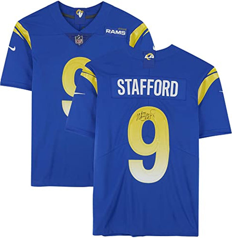 Matt Stafford Los Angeles Rams Autographed Royal Nike Limited Jersey - Autographed NFL Jerseys