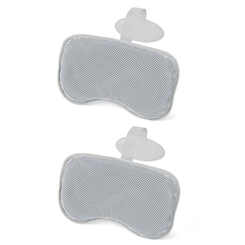 Bestway 2 Pack SaluSpa Padded Headrest Pillows with Adjustable Strap to Adjust Height, Washable Mesh Cover, Compatible with SaluSpa Hot Tubs, Gray