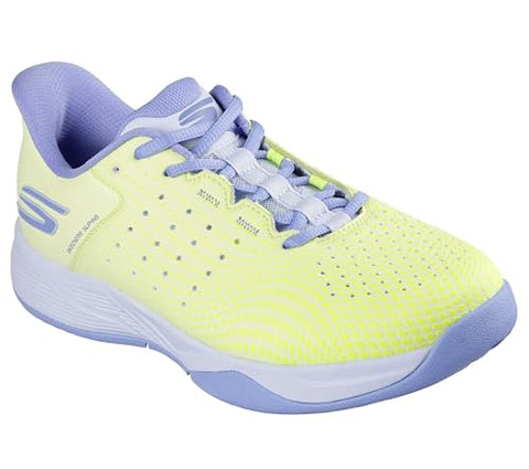Skechers Women's Viper Court Reload Hands Free Slip-Ins Pickleball Sneaker, Lime, 10