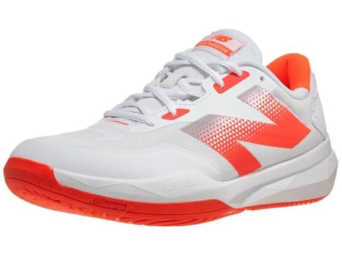 New Balance Women's 796 V4 Pickleball Tennis Shoe, White/Urgent Red, 9 M