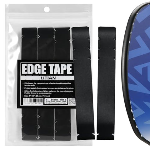 LITIAN Pickleball Edge Guard Tape - 5 Pack Protection Tapes for 16mm & 20mm Paddles, Wrinkle-Free Adhesive, Easy Application - Pickleball Accessories