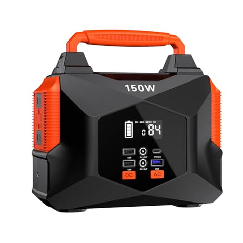 Portable Power Station for Camping, 150W 146Wh Portable Generator for Home & Outdoor Use, Quiet Power Bank with AC Outlet for Laptop, Travel, Emergency, CPAP & Backup