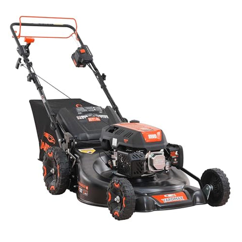 24 in. 201cc Electric Start Select PACE 6 Speed CVT High Wheel RWD 3-in-1 Gas Walk Behind Self Propelled Lawn Mower