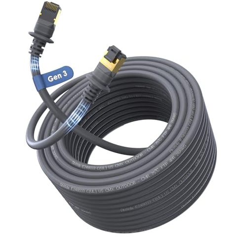 Dbilida Starlink Gen 3 Ethernet Cable 150FT, 20FT 33FT 50FT 75FT 100FT 125FT 200FT 300FT- 26AWG, 2000Mbps, CMX CMR Rated, Outdoor/Indoor