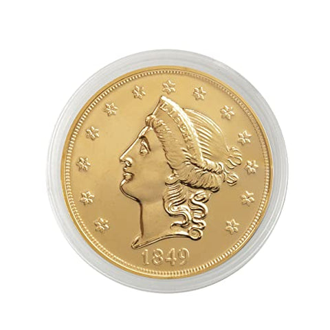 1849 P Liberty $20 Double Eagle Tribute by American Coin Treasures - Gold-Layered Mint State Collectible Display Piece