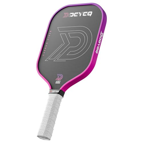 DGYGQ Professional Carbon Fiber Pickleball Paddle-16mm, Superior Control, Strong Power and Forceful Spin with 16mm Honeycomb Core Pickleball Rackets (Pink and Purple)