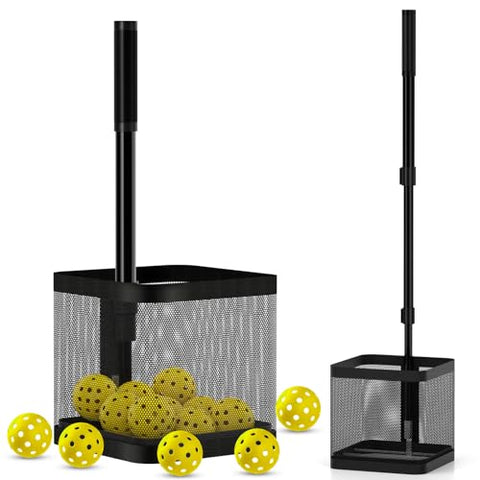 Pickleball Picker Upper Ball Holder, Pickleball Ball Picker Hopper Tube, Pickleball Pickup Tube - Lightweight Pickleball Retriever Collector with Shoulder Strap
