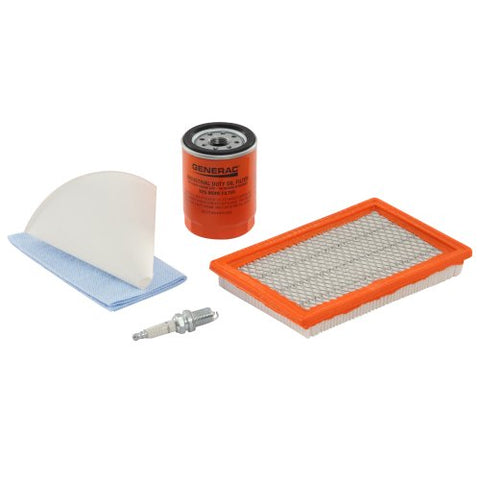 Generac 6482 Maintenance Kit for 8kW,9kW, and 10kW 410/459/460cc Home Standby Generators – Includes Spark Plugs, Oil Filter,Air Filter,Funnel,Wrench & More – Service Kit for 2yr or 200-Hour Intervals