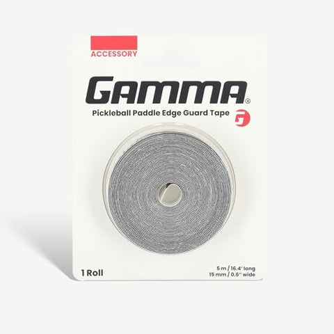 Gamma Sports Pickleball Paddle Edge Guard Tape - Black, Racquet Protection, Fits Any Paddle, Durable, Easy Application