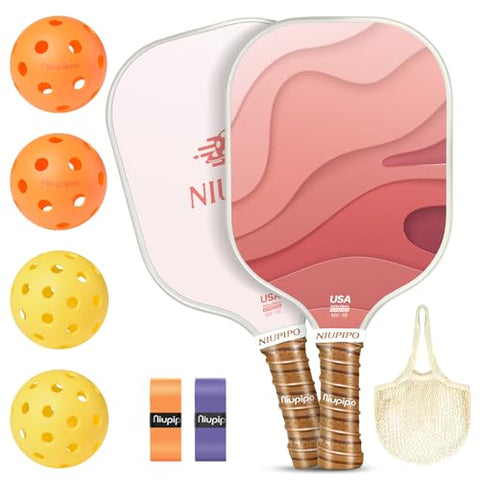 niupipo Pickleball Paddle, USA Approved Lightweight Pickleball Paddle with Fiberglass Surface