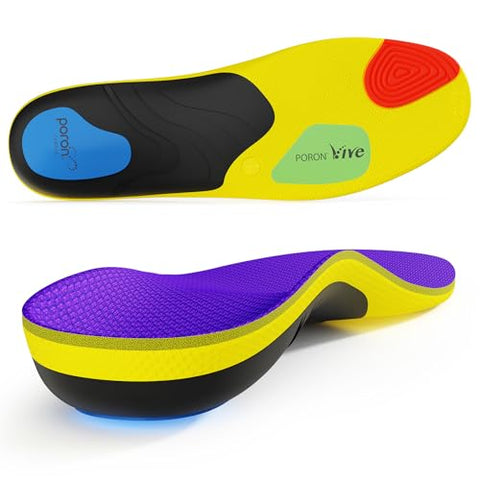 2026 Heavy Duty Support Pain Relief Orthotics - 250+ lbs Plantar Fasciitis High Arch Support Insoles for Men Women, Flat Feet Orthotic Insert, Work Boot Shoe Insole, Absorb Shock with Every Step