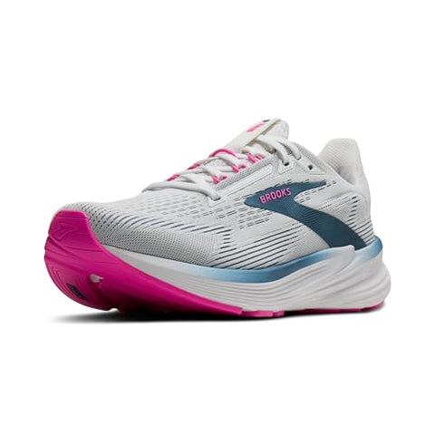 Brooks Women’s Revel 8 Neutral Running & Walking Shoe - White/Moonlight/Pink - 7 Medium