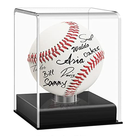 Baseball Display Case, UV Protected Acrylic Cube, Clear Case for Memorabilia and Autographed Balls (1 PC)