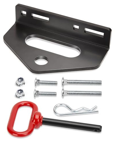 HOWBOW Zero Turn Mower Trailer Tow Hitch Kit, 1/4" Heavy Duty Steel, Universal, Black+Red