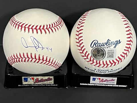 Andy Pages Dodgers Autographed Signed Official Baseball BECKETT WITNESS Hologram