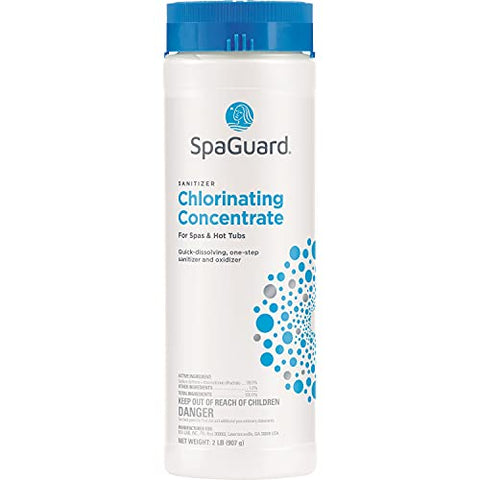 SpaGuard Spa Chlorinating Concentrate, 2 lb, Single, Advanced Spa Water Treatment for Hot Tubs and Spas, Quick Dissolving Oxidizer