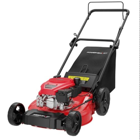 PowerSmart 21" 2-in-1 Push Lawn Mower, 144cc Engine, 3-in-1 with Bagging, High Wheels, Lightweight and Easy Assembly,Adjustable Cutting Height, Lightweight,for Garden Yard