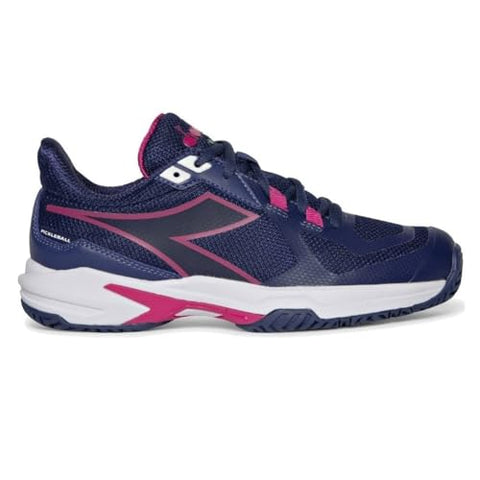 Diadora Women's Trofeo 2 All Ground Pickleball Shoes (Blueprint/Pink Yarrow/White, 7.5)