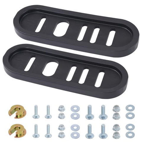 CheeMuii 490-241-0010 Snowblower Slide Shoes with Mounting Hardware Kit Universal Snow Thrower Poly Slide Shoes Fit for MTD Craftsman Troy-Bilt Yard Machines 2-Stage & 3-Stage Snow Throwers