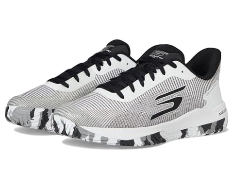Skechers Men's Pickleball Viper Court Pro 2.0 Sneaker, White/Black, 10.5 X-Wide