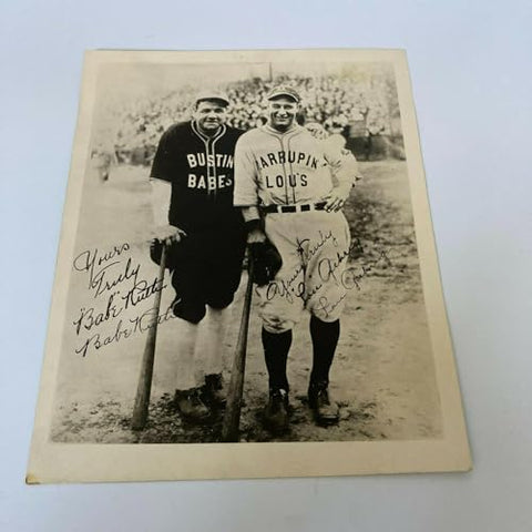 The Finest Babe Ruth & Lou Gehrig 1927 Signed Photo In Existence JSA COA - Autographed MLB Photos