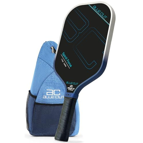 Blue Cut Pickleball Paddle β USAPA Approved Pickleball Paddles Racket with T700 Carbon Fiber, 16mm Honeycomb Core, Spin Surface, Pro Power Speed & Control β Includes Carry Bag