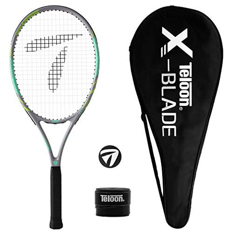 Teloon Recreational Adult Tennis Rackets-27 inch Tennis Racquet for Men and Women College Students Beginner Tennis Racket. (V8-Gray Green)