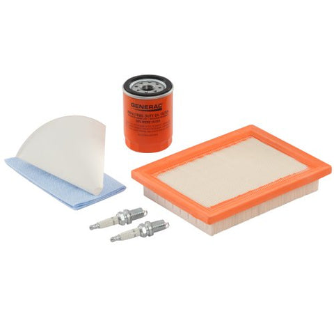 Generac 6483 Maintenance Kit for 10kW 533cc Standby Generators – Includes Air Filter, Oil Filter, Spark Plugs & More – Scheduled Service Kit for Home Backup Power Systems