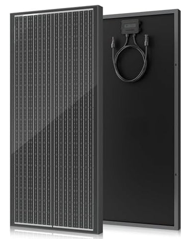 Rvpozwer 18BB 100 Watt Solar Panel, N-Type 12V 100W Solar Panel, 25% High Efficiency Monocrystalline PV Modules for RV, Marine, Rooftop, Farm, Trailer, Home Off-Grid System