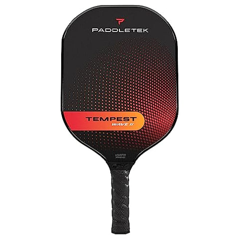 Paddletek Tempest Wave II Pickleball Paddle | Professional Pickleball Paddles with Honeycomb Core, Carbon Fiber Surface, Graphite PolyCore & High Tack Performance Grip | USAPA Approved