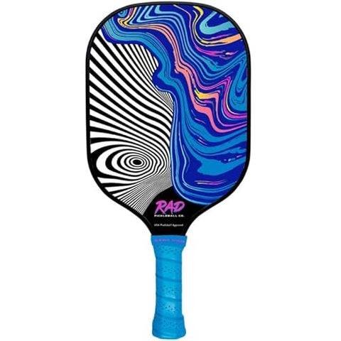 RAD Pickleball Paddle Lucid Dream – USAPA Approved Pickleball Racket – Fiberglass Surface with Spin Grit Tech – Carbon Fiber Pickleball Paddle for Power & Control – Indoor & Outdoor