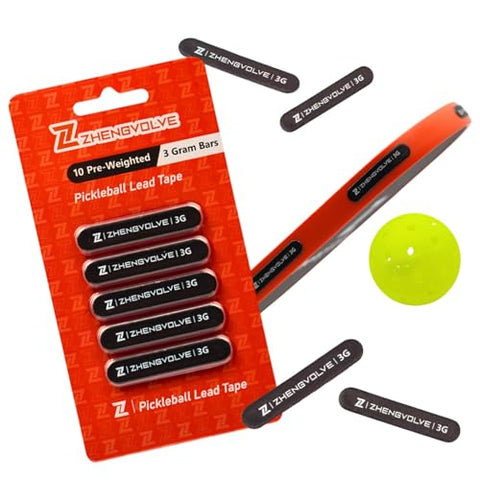 Pickleball Lead Tape Pack of 10, Extra Strong Adhesive, 3g Weighted Edge Guard Strips, Waterproof Pickleball Lead Tape Strips, Enhance Power, Swing & Paddle Balance, Black