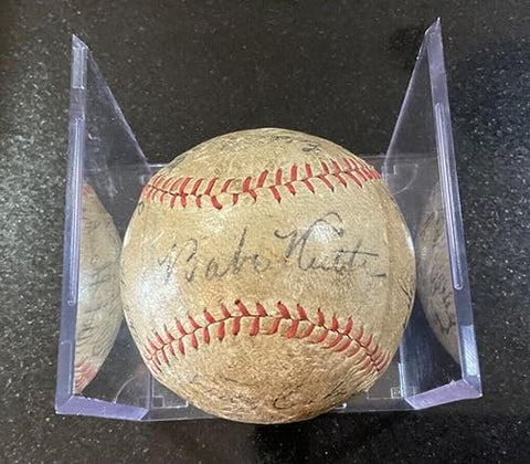 1930 Yankees Signed Baseball Ruth/Gehrig JSA Record Season .309 Team BA - Autographed Baseballs