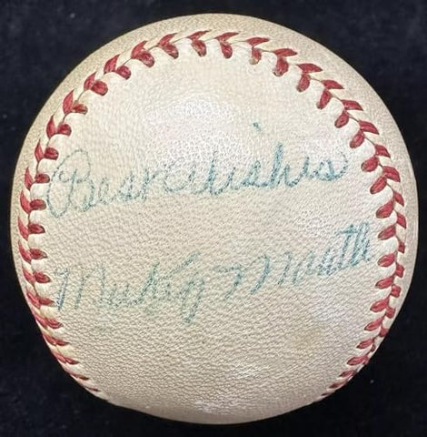 Mickey Mantle Pre-Rookie 1949-51 Single Signed ONL Baseball JSA PSA Beckett - Autographed Baseballs
