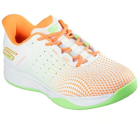 Skechers Men's Viper Court - Reload Hands Free Slip-Ins Sneaker, White/Orange, 10 M US